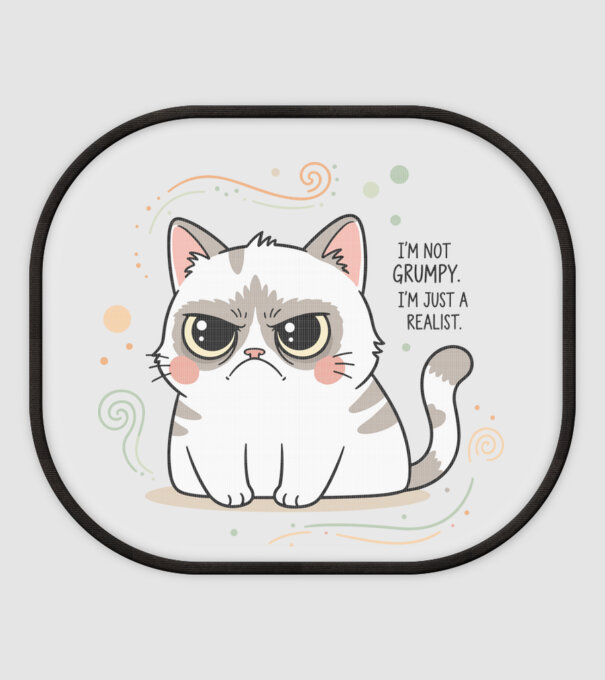 I’m not grumpy. I’m just a realist. minta fehér pólón