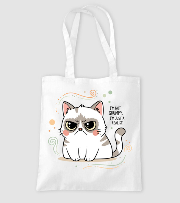 I’m not grumpy. I’m just a realist. minta fehér pólón
