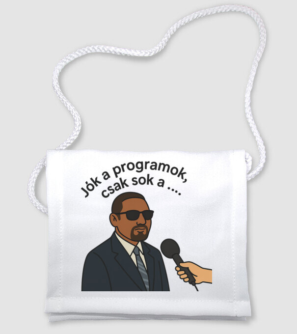 Jók a programok csak sok a ..... minta fehér pólón