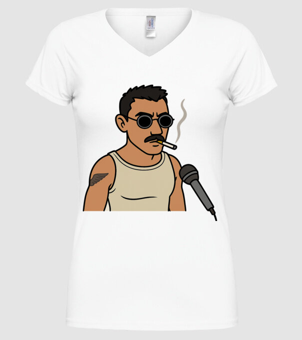 MI FOLYIK ITT GYÖNGYÖNÖS minta fehér pólón