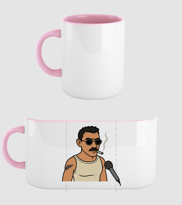 MI FOLYIK ITT GYÖNGYÖNÖS minta világos rózsaszín pólón