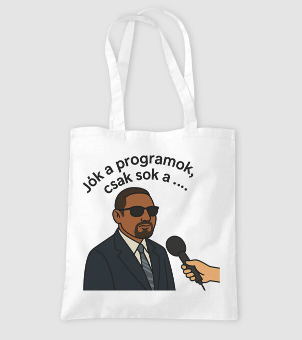 Jók a programok csak sok a ..... minta fehér pólón