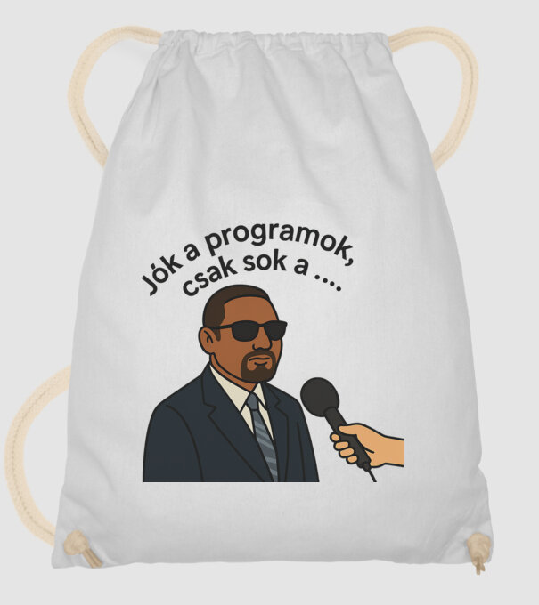 Jók a programok csak sok a ..... minta fehér pólón