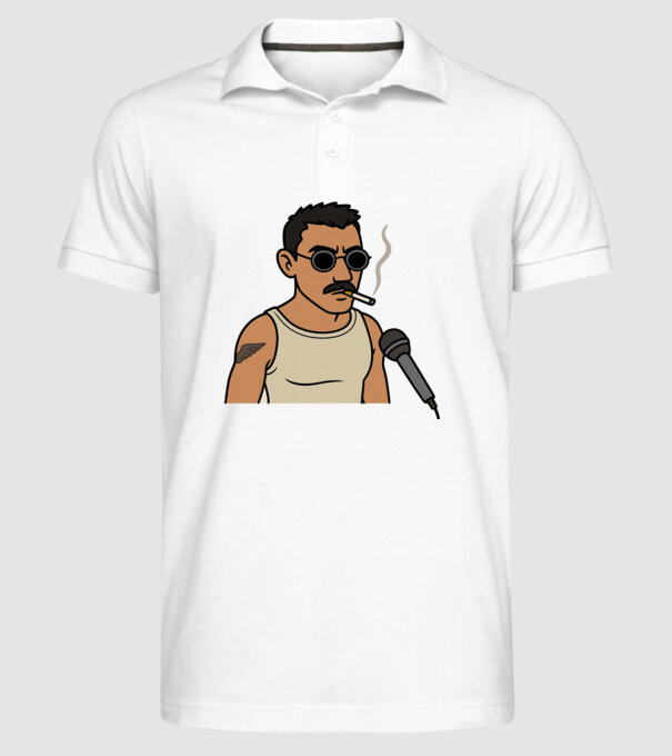 MI FOLYIK ITT GYÖNGYÖNÖS minta fehér pólón