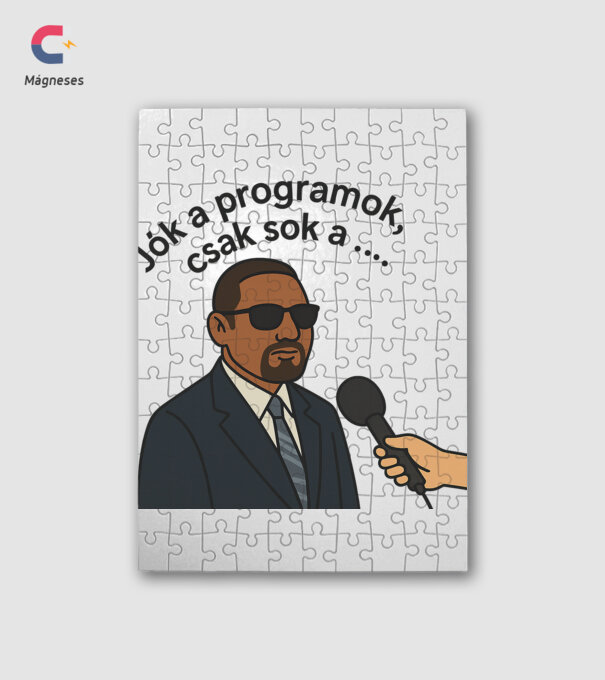 Jók a programok csak sok a ..... Gino Majális minta fehér pólón