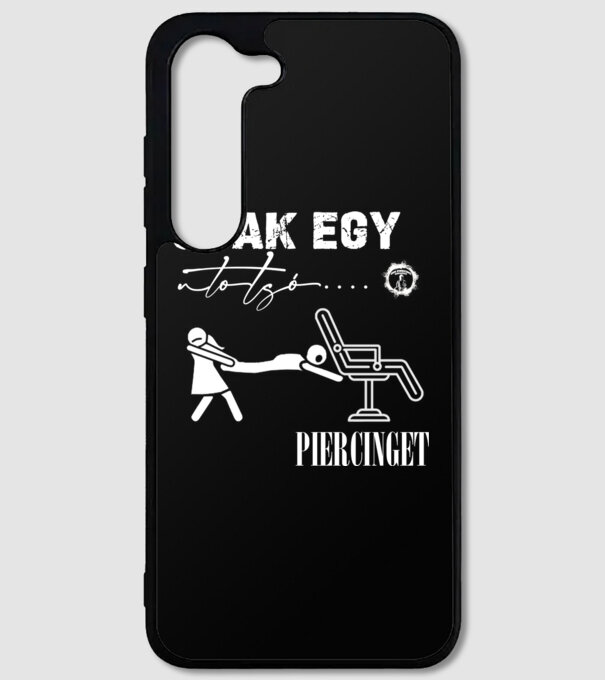 Csak egy utolsó piercinget minta fekete pólón