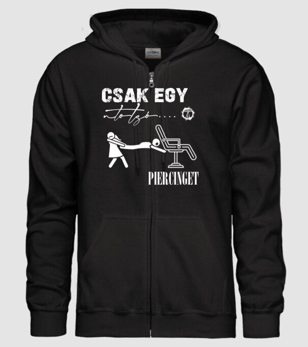 Csak egy utolsó piercinget minta fekete pólón