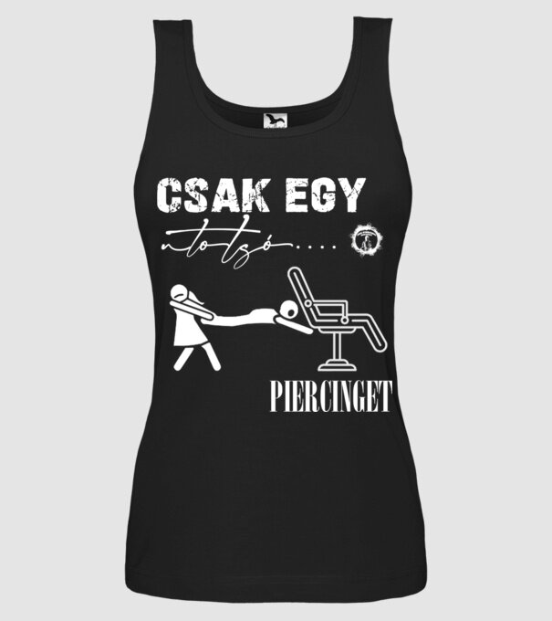 Csak egy utolsó piercinget minta fekete pólón