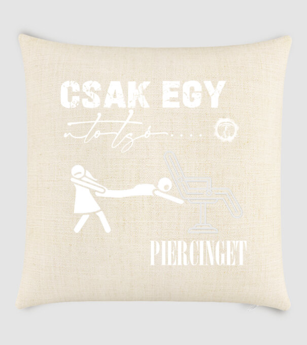 Csak egy utolsó piercinget minta homokszín pólón