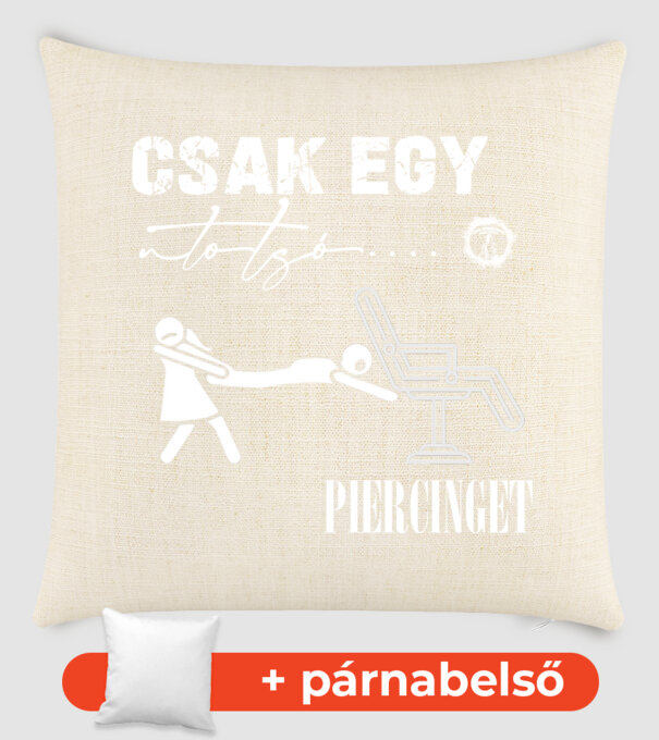 Csak egy utolsó piercinget minta homokszín pólón