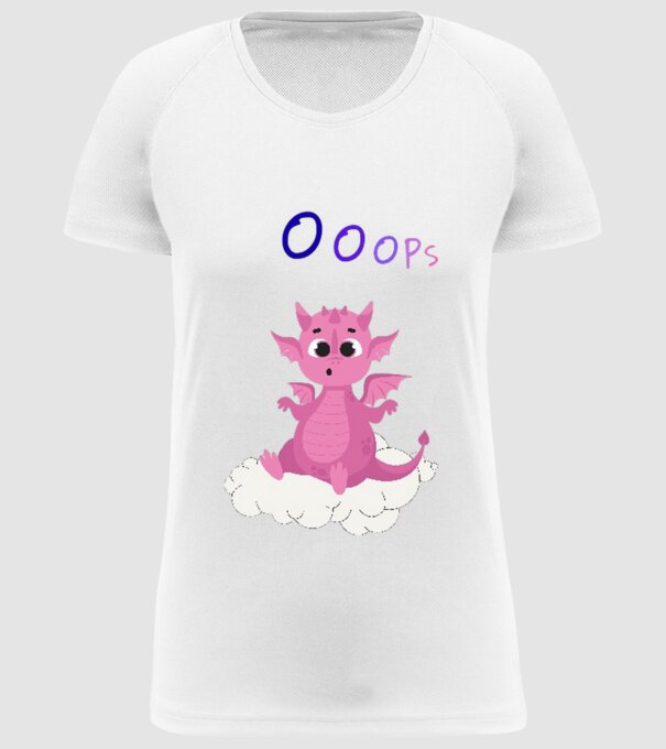 ooops dragon minta fehér pólón