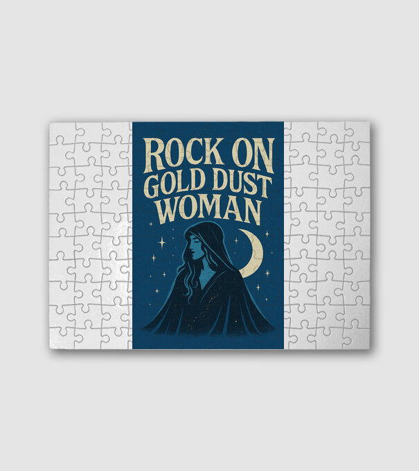 Rock On Gold Dust Woman minta fehér pólón