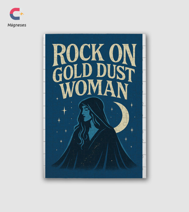 Rock On Gold Dust Woman minta fehér pólón