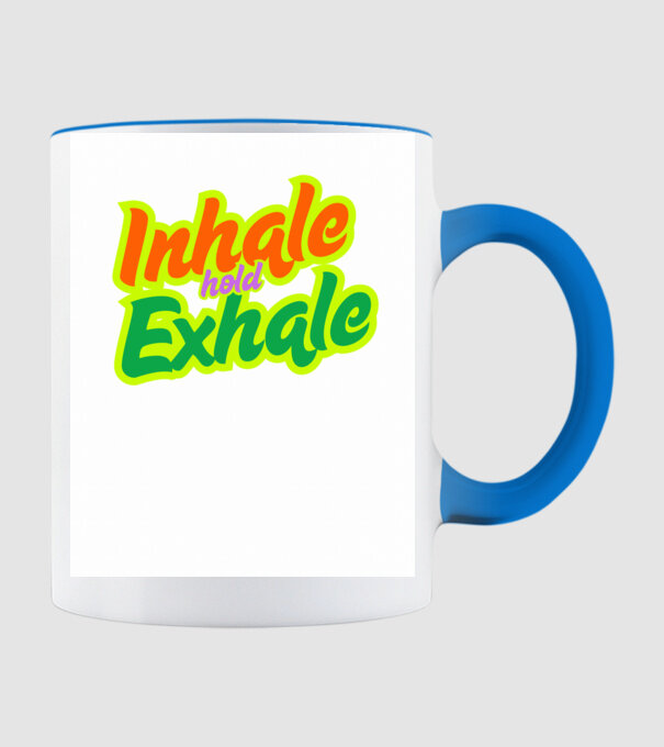 Inhale&Exhale minta világoskék pólón