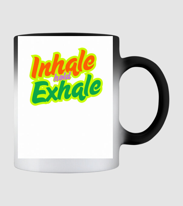 Inhale&Exhale minta fekete pólón