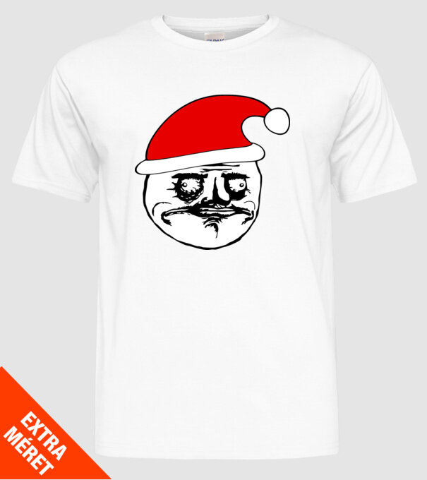 Troll Télapó - Karácsonyi Me Gusta Meme minta fehér pólón