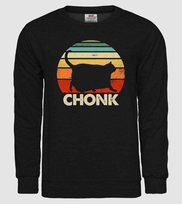 CHONK minta fekete pólón