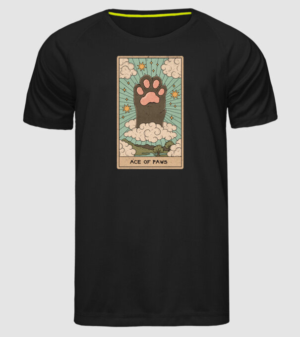 Ace Of Paws minta fekete pólón