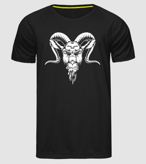 goth Goat minta fekete pólón