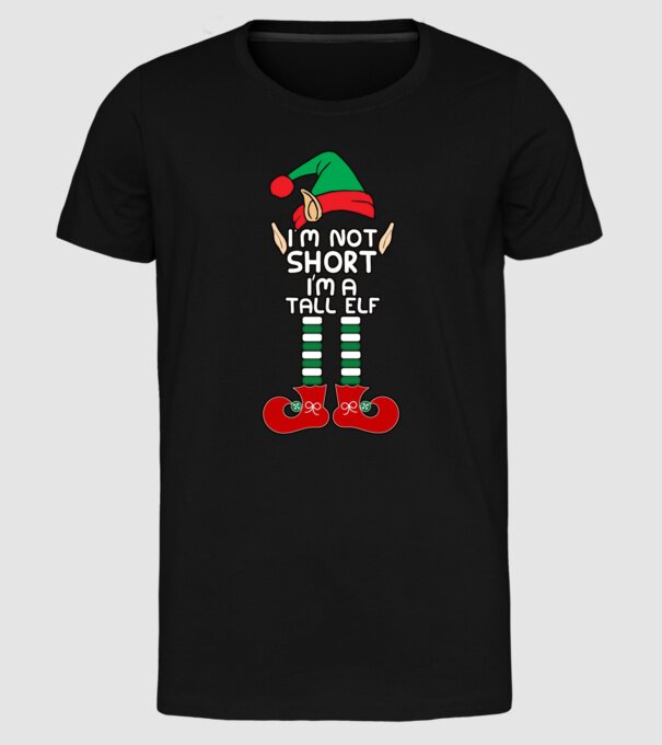 I'm not short minta fekete pólón