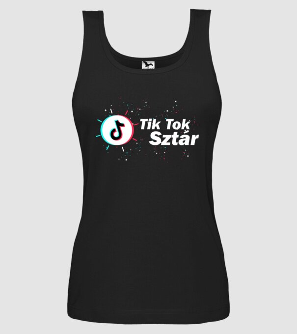 TikTok sztár minta fekete pólón