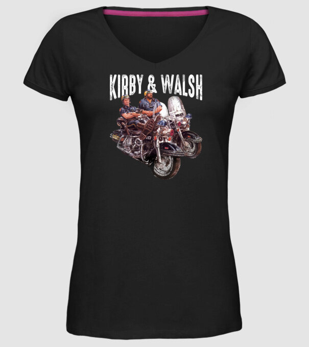 Kirby and Walsh - Bűnvadászok minta fekete pólón