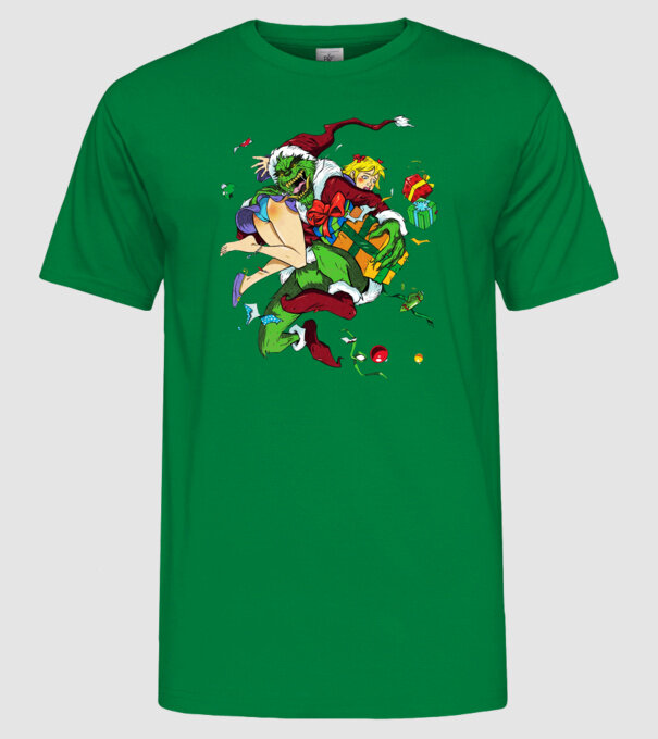 Wildest Grinch minta zöld pólón