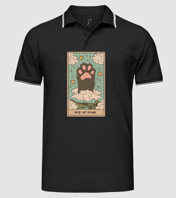 Ace Of Paws minta fekete pólón