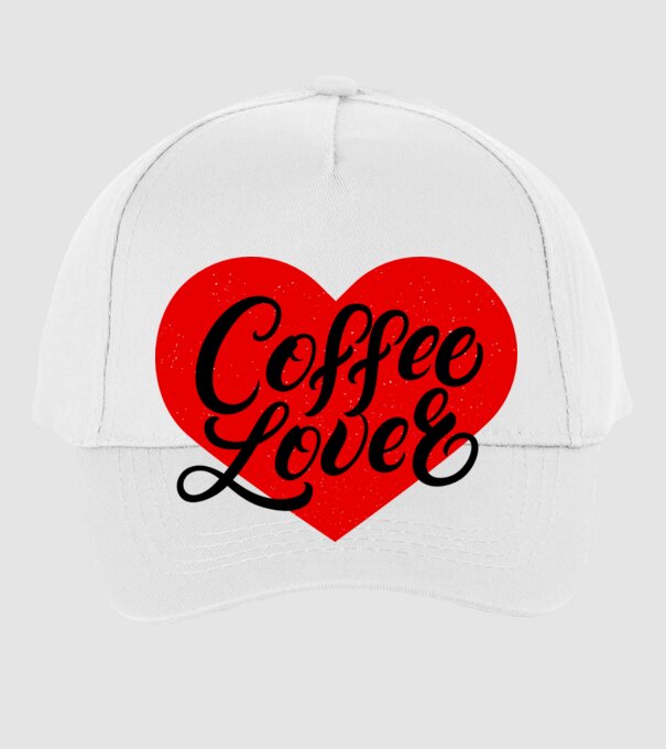 Coffee lover minta fehér pólón