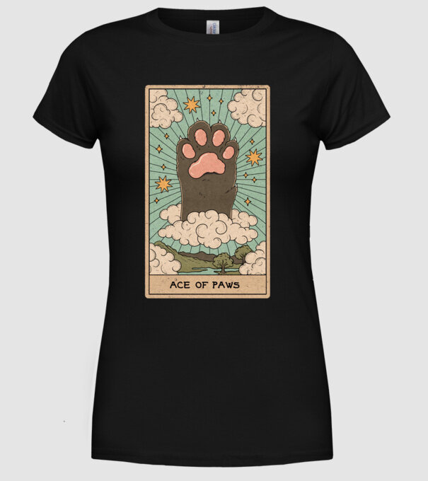 Ace Of Paws minta fekete pólón