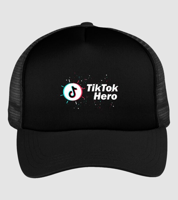 TikTok Hero minta fekete pólón