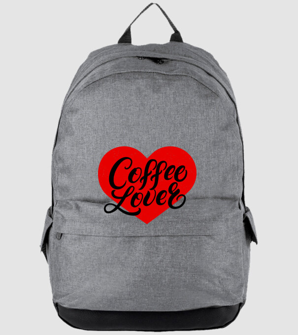Coffee lover minta szürke pólón