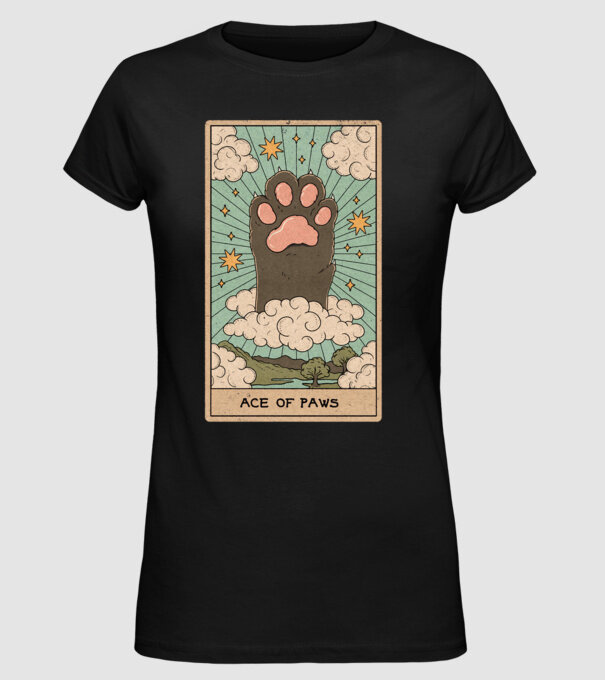 Ace Of Paws minta fekete pólón