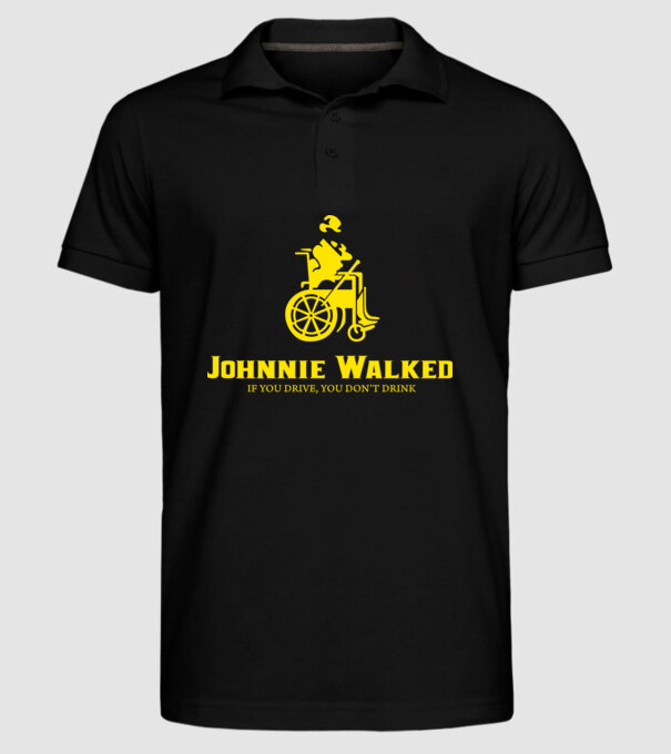 Johnnie Walked minta fekete pólón