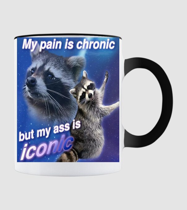 Chronic but Iconic minta fekete pólón