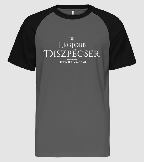 Got legjobb diszpecser minta szürke/fekete pólón