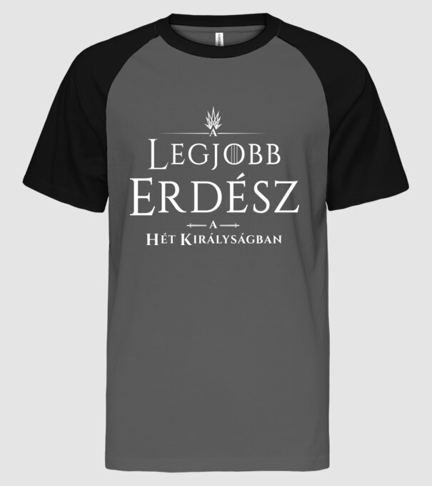 Got legjobb erdesz minta szürke/fekete pólón