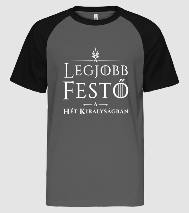 got-legjobb-festo minta szürke/fekete pólón