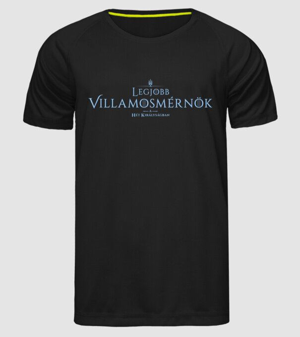got-legjobb-villamosmernok minta fekete pólón
