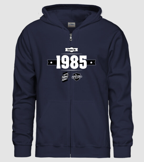 born-in-1985 minta sötétkék pólón