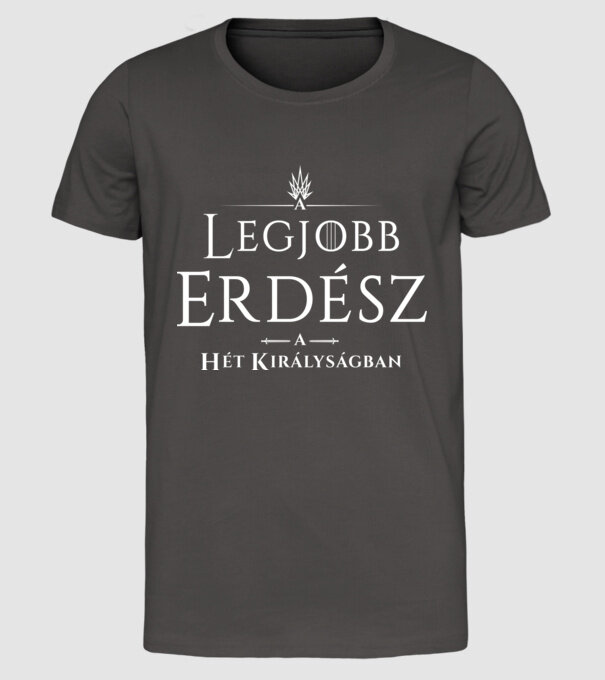 Got legjobb erdesz minta sötétszürke pólón