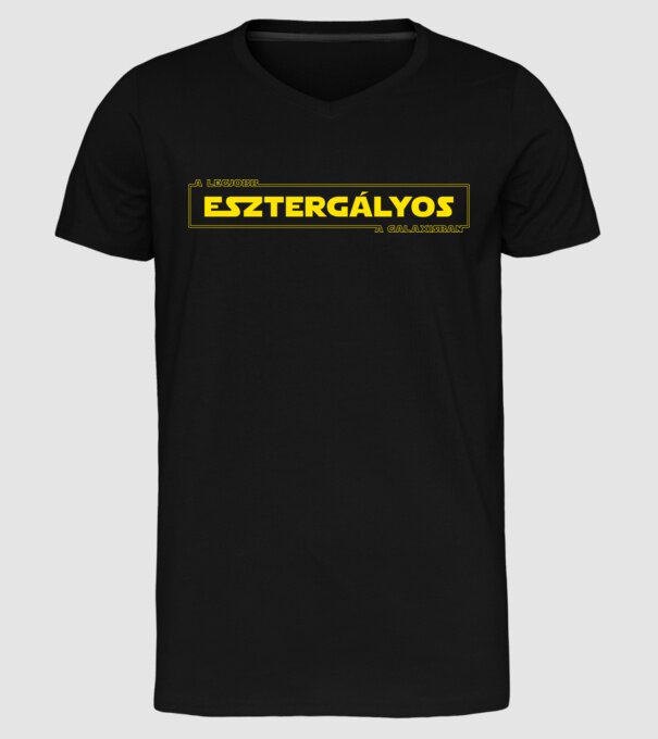 Star Wars legjobb esztergalyos minta fekete pólón