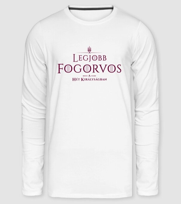 got-legjobb-fogorvos minta fehér pólón