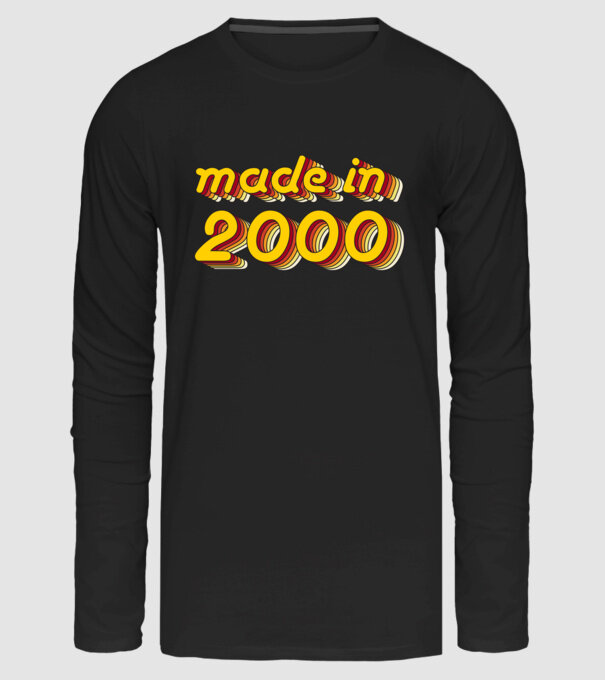 made-in-2000-yellow-red minta fekete pólón