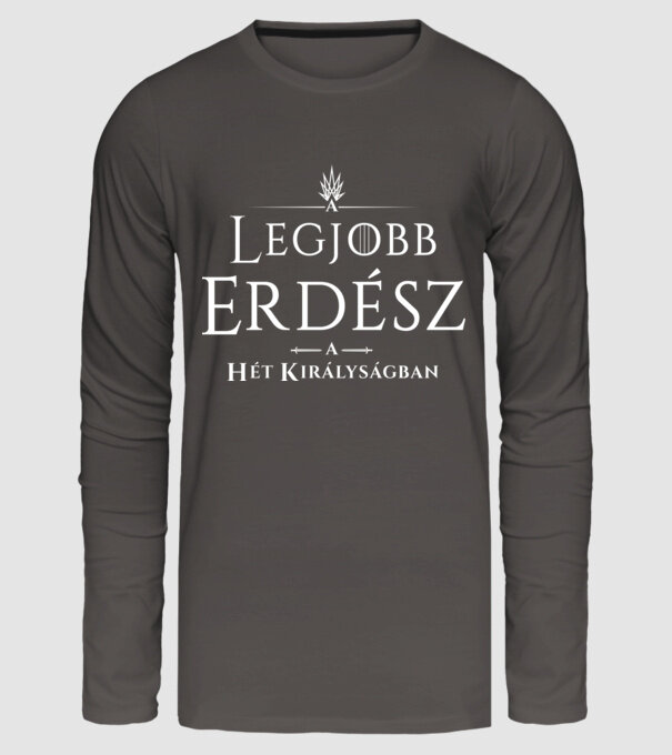 Got legjobb erdesz minta sötétszürke pólón