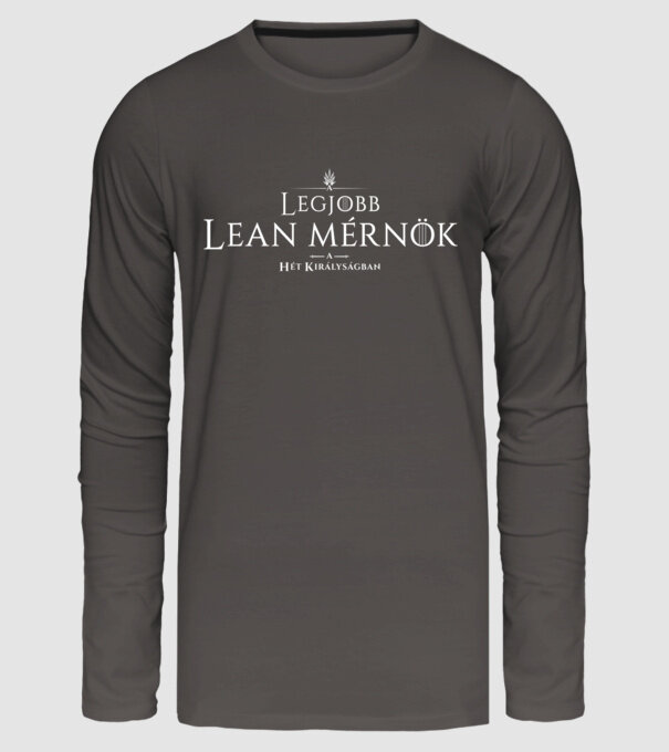 got-legjobb-lean-mernok minta sötétszürke pólón