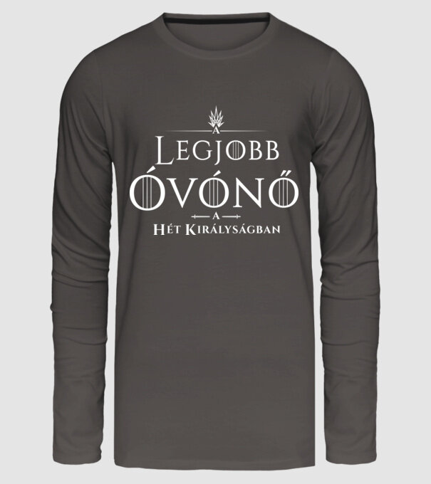 Got legjobb ovono minta sötétszürke pólón