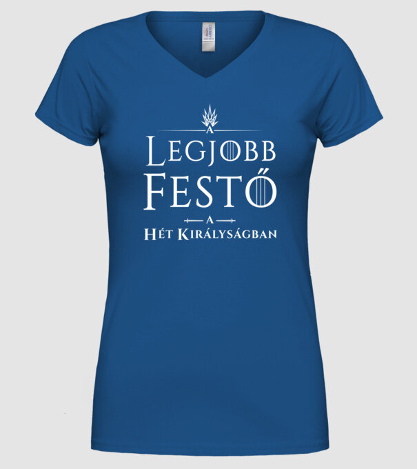 got-legjobb-festo minta királykék pólón