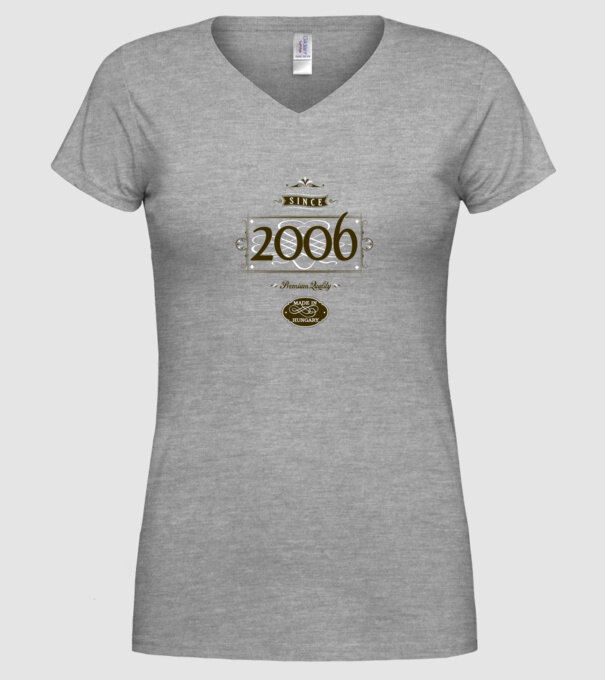 since-2006 minta szürke pólón