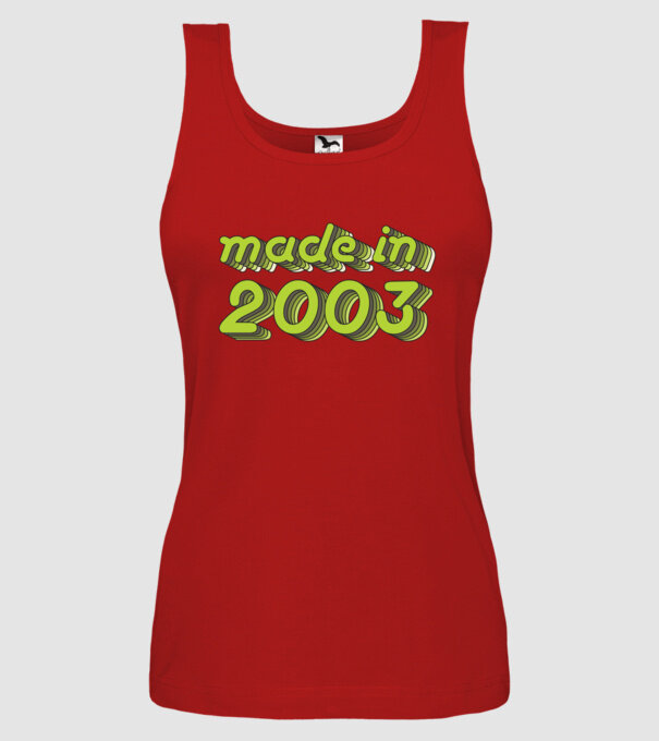 made-in-2003-green-grey minta piros pólón